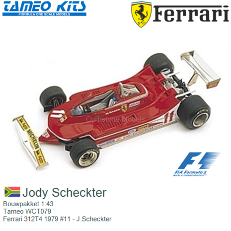 Bouwpakket 1:43 | Tameo WCT079 | Ferrari 312T4 1979 #11 - J.Scheckter