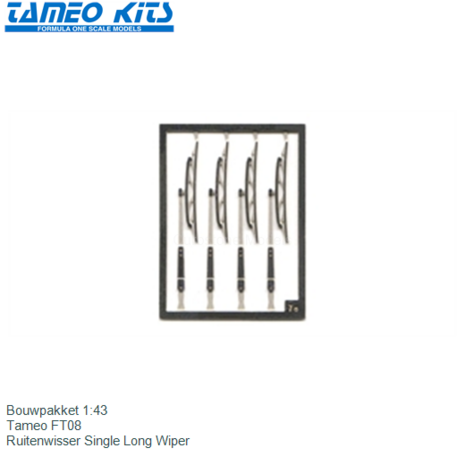 Bouwpakket 1:43 | Tameo FT08 | Ruitenwisser Single Long Wiper