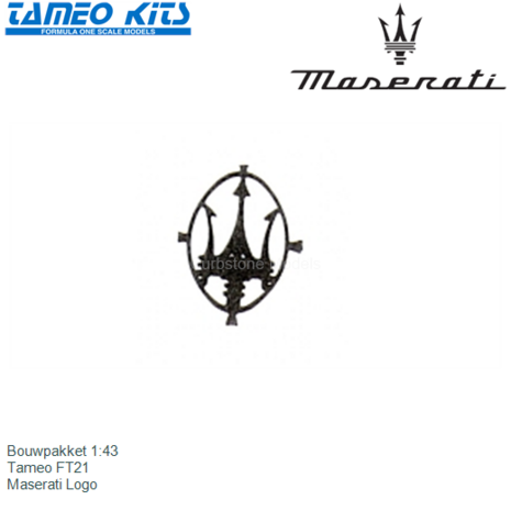 Bouwpakket 1:43 | Tameo FT21 | Maserati Logo