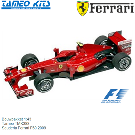 Bouwpakket 1:43 | Tameo TMK383 | Scuderia Ferrari F60 2009