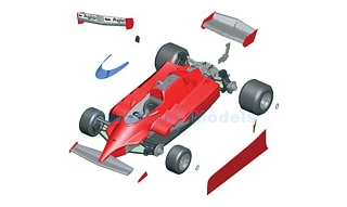 Bouwpakket 1:43 | Tameo TMK409 | Ferrari 126 CX 1981 #27 - G.Villeneuve