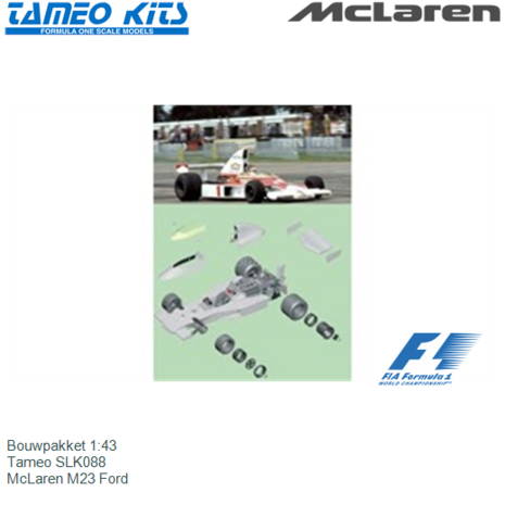 Bouwpakket 1:43 | Tameo SLK088 | McLaren M23 Ford