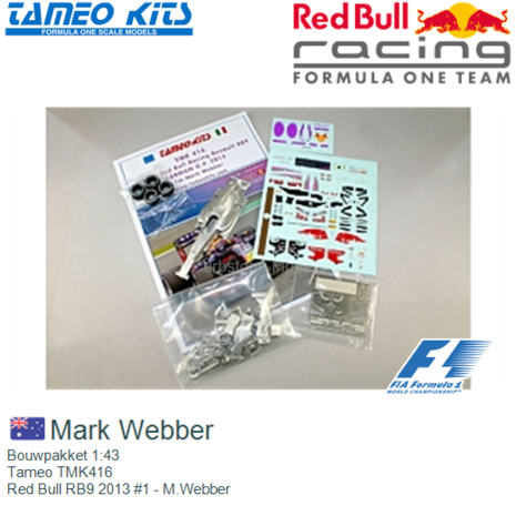Bouwpakket 1:43 | Tameo TMK416 | Red Bull RB9 2013 #1 - M.Webber