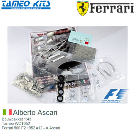 Bouwpakket 1:43 | Tameo WCT052 | Ferrari 500 F2 1952 #12 - A.Ascari