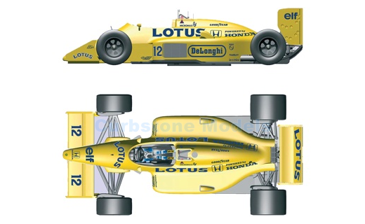 Bouwpakket 1:43 | Tameo SLK097 | Lotus 99T Honda 1987 #11 - A.Senna - S.Nakajima
