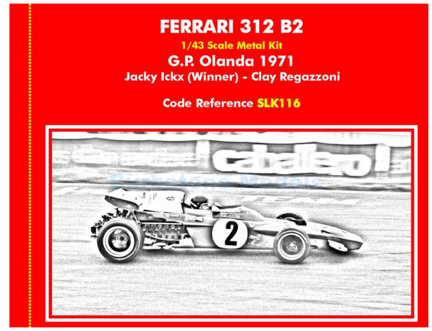 Bouwpakket 1:43 | Tameo SLK116 | Ferrari 312 B2 1971 - J.Ickx - C.Regazzoni