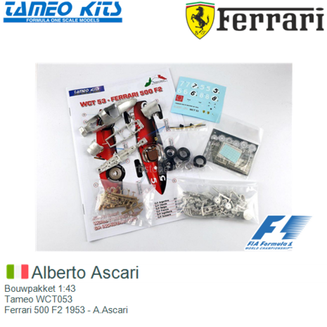 Bouwpakket 1:43 | Tameo WCT053 | Ferrari 500 F2 1953 - A.Ascari