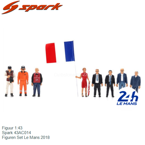 Figuur 1:43 | Spark 43AC014 | Figuren Set Le Mans 2018