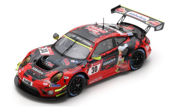 Modelauto 1:43 | Spark SG703 | Porsche 911 GT3 R | Frikadelli Racing Team 2020 #30 - R.Renauer - K.Abbelen - N.Siedler - A.M&#2
