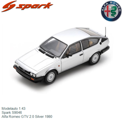 Modelauto 1:43 | Spark S9046 | Alfa Romeo GTV 2.0 Silver 1980