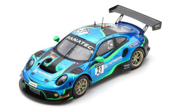 Modelauto 1:43 | Spark SB479 | Porsche 911 GT3 R | Rutronik Racing 2021 #21 - R.Lietz - S.Muller - K.Estre