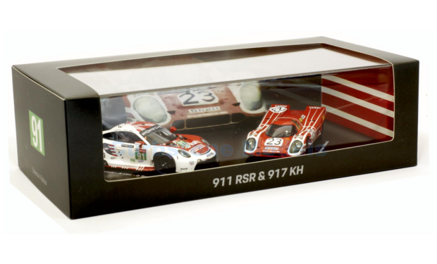Modelauto 1:43 | Spark WAP0209040NSET | Porsche GT 917 + 911 Le Mans Set 2021 - R.Lietz - H.Herrmann - F.Makowiecki - R.Attwood