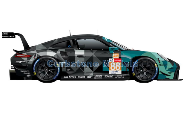 Modelauto 1:18 | Spark 18S704 | Porsche 911 RSR-19 | Dempsey Proton Racing 2021 #88 - L.Arnold - J.Andlauer - D.Bastien