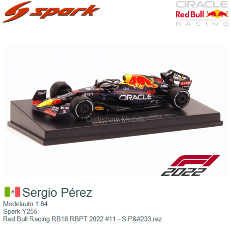 Modelauto 1:64 | Spark Y255 | Red Bull Racing RB18 RBPT 2022 #11 - S.P&#233;rez