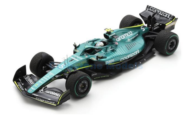 Modelauto 1:18 | Spark 18S760 | AMR Aramco Cognizant F1 Team AMR22 2022 #5 - S.Vettel