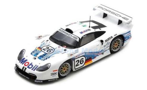 Modelauto 1:43 | Spark S9908 | Porsche AG 911 GT3 1997 #26 - R.Kelleners - E.Collard - Y.Dalmas