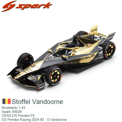 Modelauto 1:43 | Spark S6529 | GEN3 DS Penske FE | DS Penske Racing 2024 #2 - S.Vandoorne