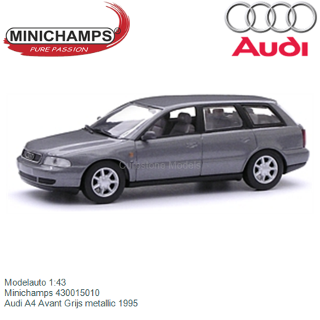 Modelauto 1:43 | Minichamps 430015010 | Audi A4 Avant Grijs metallic 1995