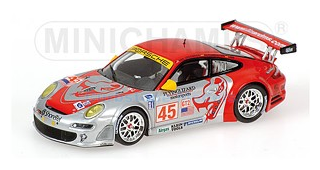Modelauto 1:43 | Minichamps 400076445 | Porsche 911 GT3 RSR | Flying Lizard Motorsport 2007 #45 - M.Lieb - J.Bergmeister - J.Va