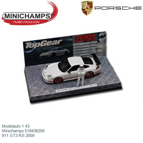 Modelauto 1:43 | Minichamps 519436200 |  911 GT3 RS 2009