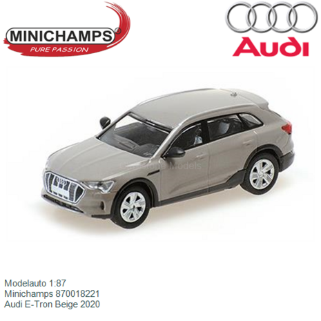 Modelauto 1:87 | Minichamps 870018221 | Audi E-Tron Beige 2020