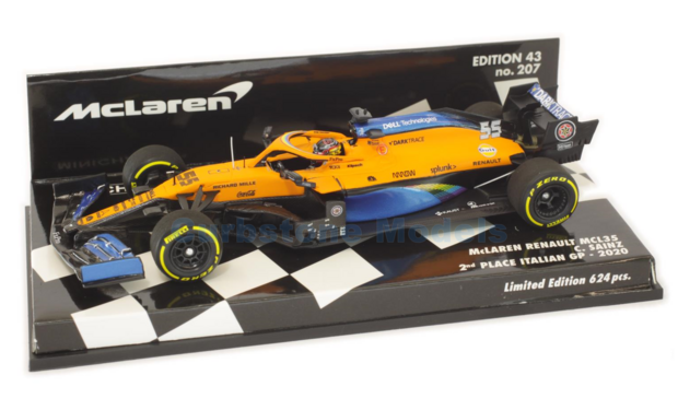 Modelauto 1:43 | Minichamps 537205155 | McLaren F1 MCL35 2020 #55 - C.Sainz