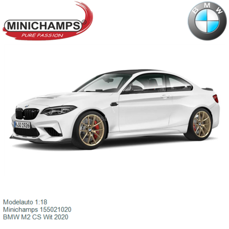 Modelauto 1:18 | Minichamps 155021020 | BMW M2 CS Wit 2020