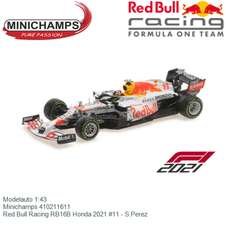 Modelauto 1:43 | Minichamps 410211611 | Red Bull Racing RB16B Honda 2021 #11 - S.Perez