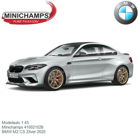 Modelauto 1:43 | Minichamps 410021028 | BMW M2 CS Zilver 2020