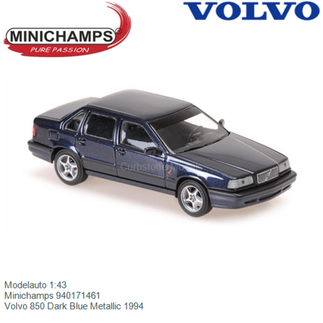 Modelauto 1:43 | Minichamps 940171461 | Volvo 850 Dark Blue Metallic 1994