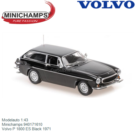 Modelauto 1:43 | Minichamps 940171610 | Volvo P 1800 ES Black 1971