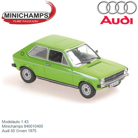 Modelauto 1:43 | Minichamps 940010400 | Audi 50 Groen 1975