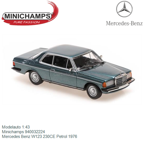 Modelauto 1:43 | Minichamps 940032224 | Mercedes Benz W123 230CE Petrol 1976