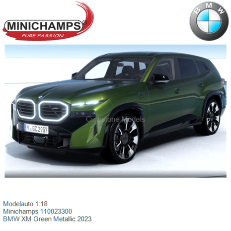 Modelauto 1:18 | Minichamps 110023300 | BMW XM Green Metallic 2023