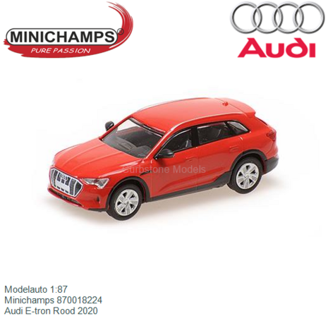 Modelauto 1:87 | Minichamps 870018224 | Audi E-tron Rood 2020