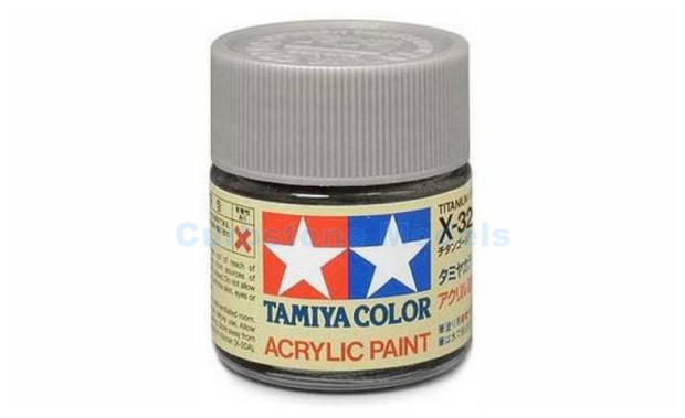  | Tamiya 81532 | Acrylic Paint X32 10ml Bottle Titanium Silver