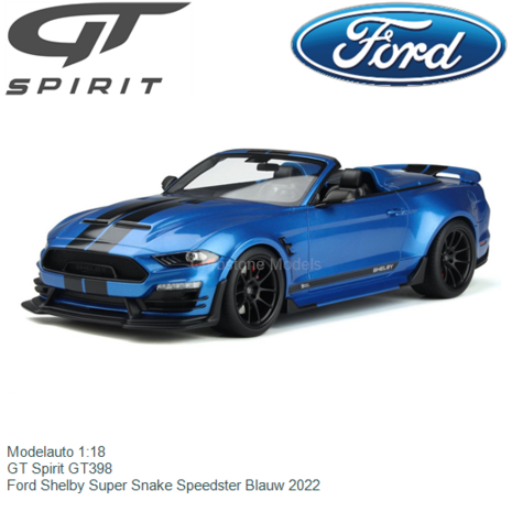 Modelauto 1:18 | GT Spirit GT398 | Ford Shelby Super Snake Speedster Blauw 2022