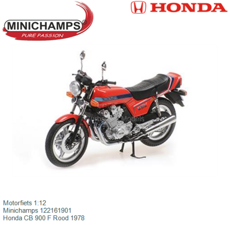 Motorfiets 1:12 | Minichamps 122161901 | Honda CB 900 F Rood 1978