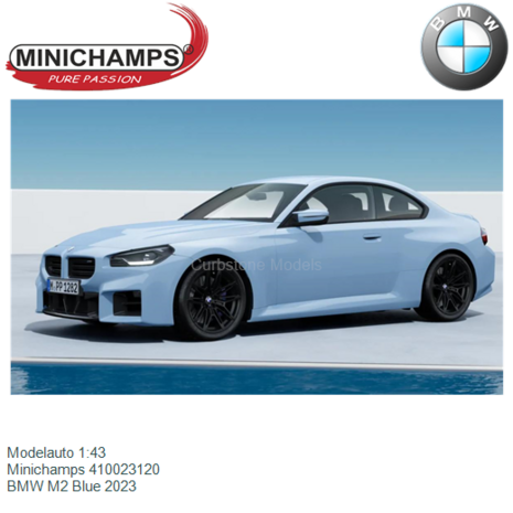Modelauto 1:43 | Minichamps 410023120 | BMW M2 Blue 2023