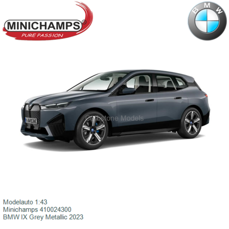 Modelauto 1:43 | Minichamps 410024300 | BMW IX Grey Metallic 2023