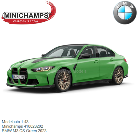 Modelauto 1:43 | Minichamps 410023202 | BMW M3 CS Green 2023