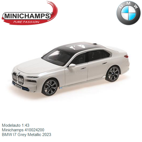 Modelauto 1:43 | Minichamps 410024200 | BMW I7 Grey Metallic 2023