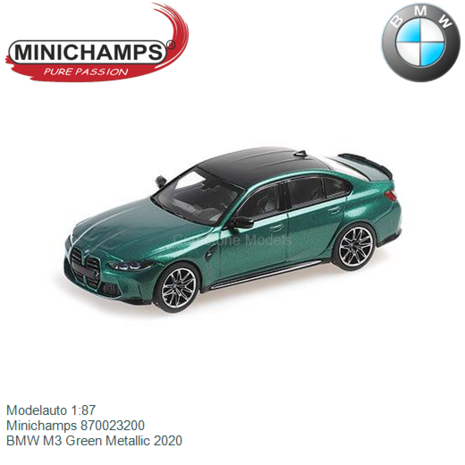 Modelauto 1:87 | Minichamps 870023200 | BMW M3 Green Metallic 2020