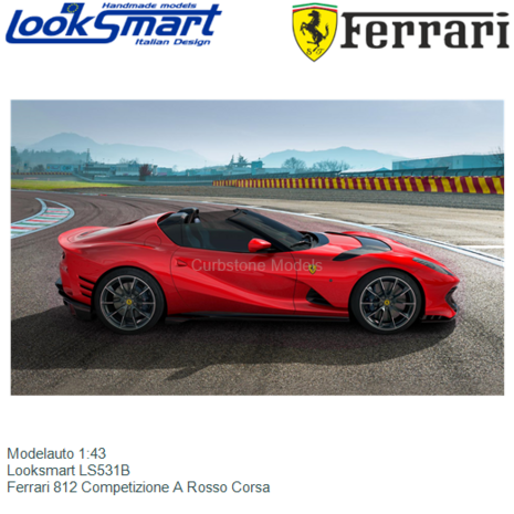 Modelauto 1:43 | Looksmart LS531B | Ferrari 812 Competizione A Rosso Corsa