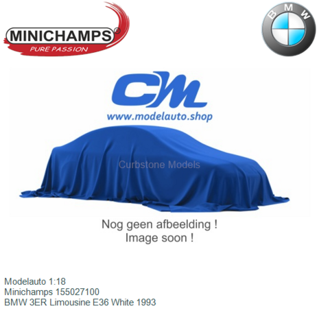 Modelauto 1:18 | Minichamps 155027100 | BMW 3ER Limousine E36 White 1993