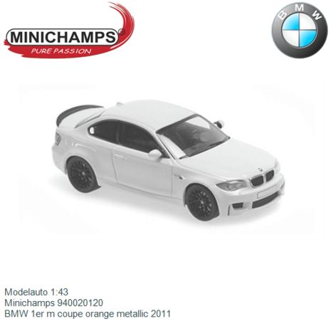 Modelauto 1:43 | Minichamps 940020120 | BMW 1er m coupe orange metallic 2011