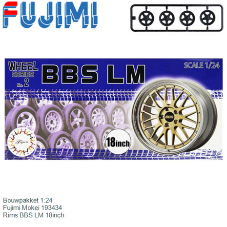 Bouwpakket 1:24 | Fujimi Mokei 193434 | Rims BBS LM 18inch