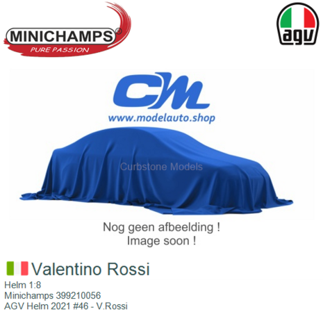 Helm 1:8 | Minichamps 399210056 | AGV Helm 2021 #46 - V.Rossi