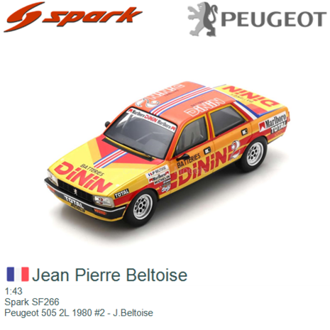 1:43 | Spark SF266 | Peugeot 505 2L 1980 #2 - J.Beltoise