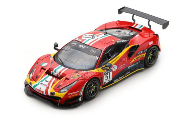 Modelauto 1:43 | Looksmart LSRC083 | Ferrari 488 GT3 Evo | AF Corse 2020 #51 - N.Nielsen - J.Calado - A.Pier Guidi